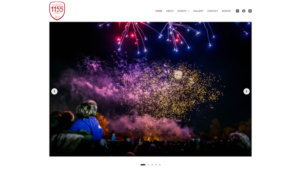 Screenshot of the 1155 (Eleven Fifty-Five) website