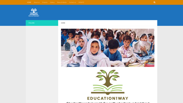 Screenshot of the Education Way website