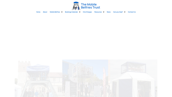 Screenshot of the The Mobile Belfries Trust website