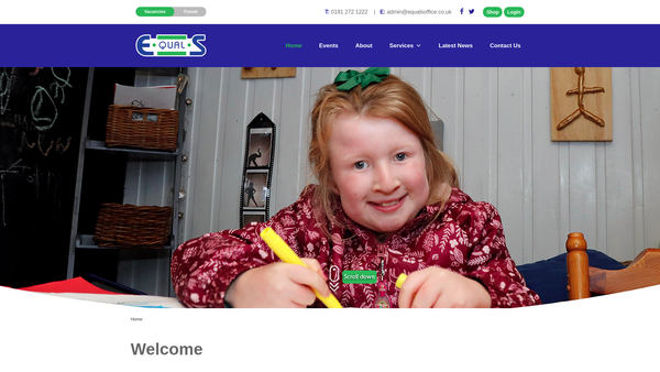 Screenshot of the Equals (Entitlement And Quality Education For Pupils With Learning Difficulties website