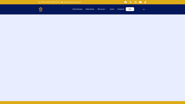 Screenshot of the Mount Zion Christian Ministries International (Freedom Arena) website
