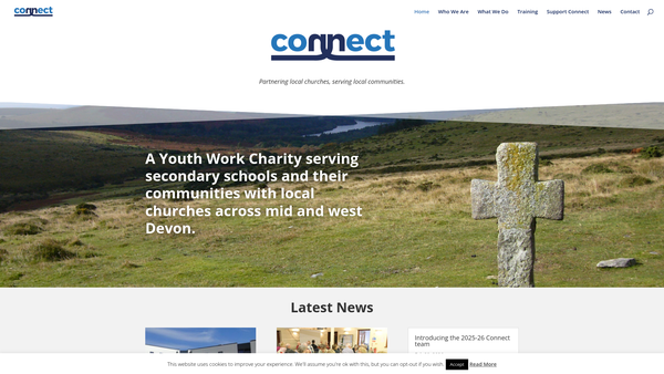 Screenshot of the Connect Mid-Devon website