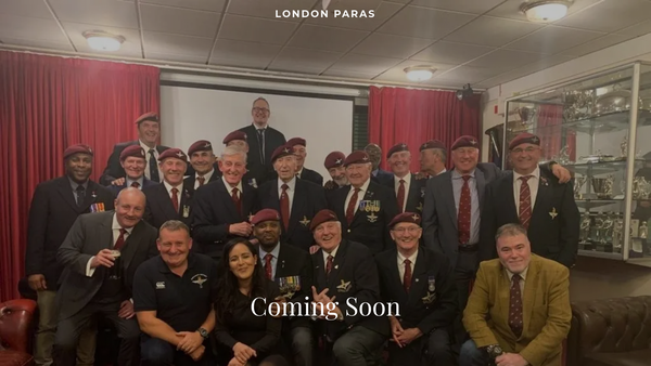 Screenshot of the The Parachute Regimental Association London Branch website