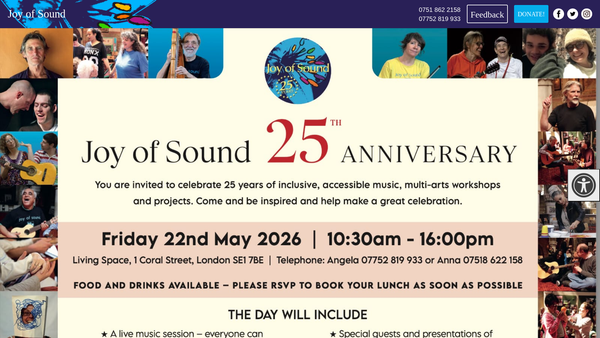 Screenshot of the Joy Of Sound (Jos) website