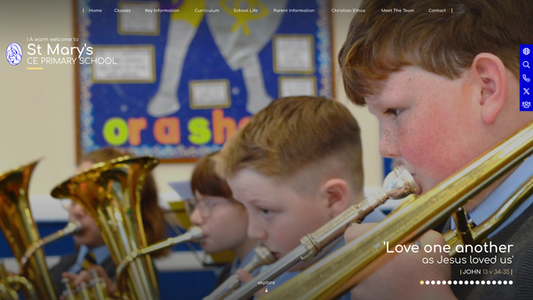 Screenshot of the St Mary's Support Group website