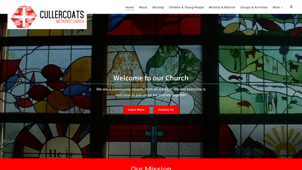 Screenshot of the Cullercoats Methodist Church website