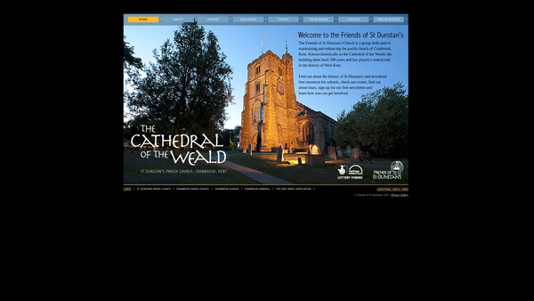 Screenshot of the The Friends Of The Parish Church Of Saint Dunstan, Cranbrook website