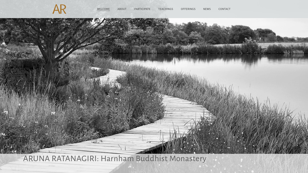 Screenshot of the Harnham Buddhist Monastery Trust website