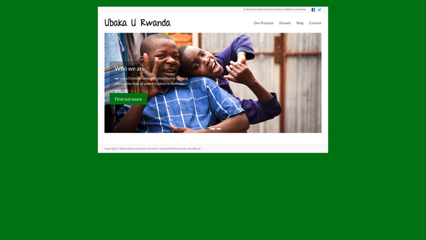 Screenshot of the Ubaka U Rwanda website
