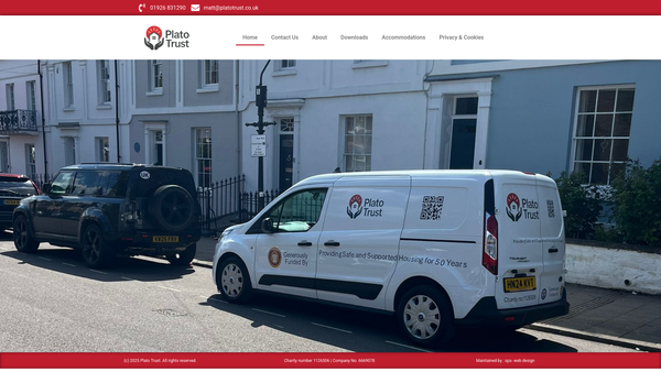 Screenshot of the Plato Trust website
