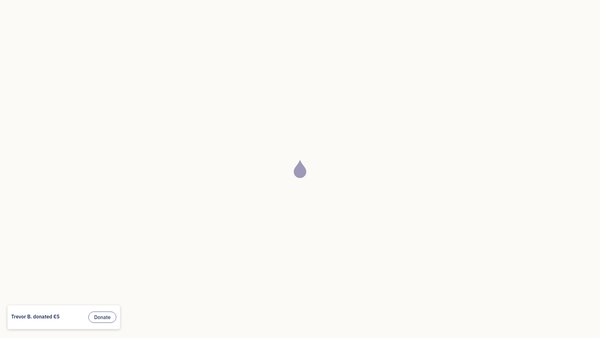 Screenshot of the One Drop Foundation website