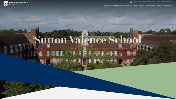 Screenshot of the Sutton Valence Prepartory School Parents Association website