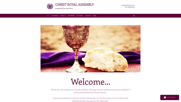 Screenshot of the Christ Royal Assembly website