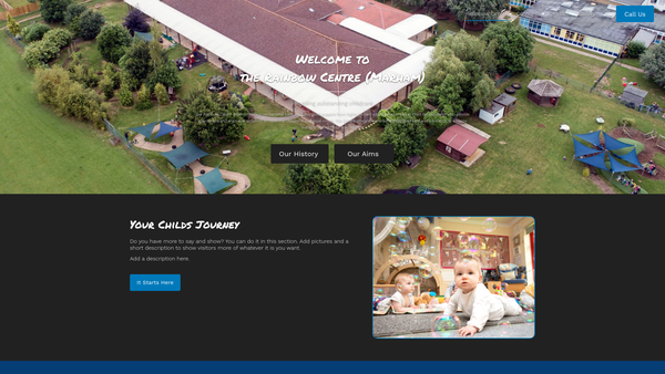 Screenshot of the The Rainbow Centre (Marham) website