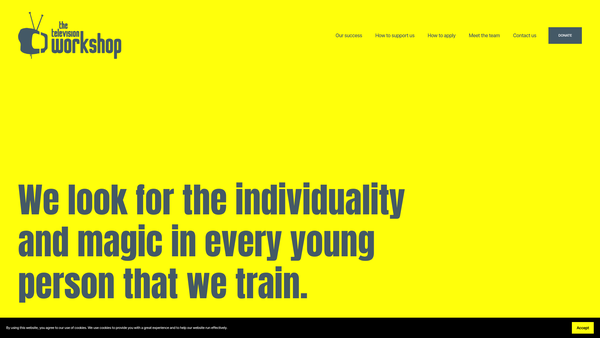 Screenshot of the The Television Workshop website