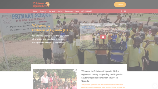Screenshot of the Children Of Uganda (UK) Limited website