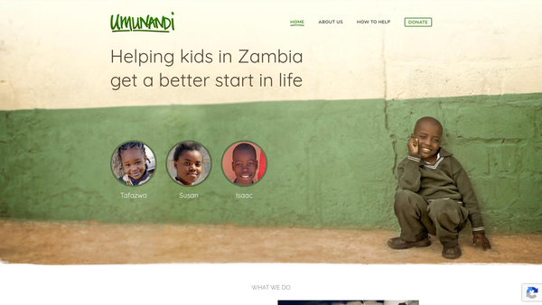 Screenshot of the Umunandi website