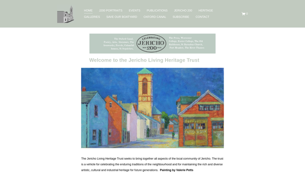 Screenshot of the Jericho Living Heritage Trust website
