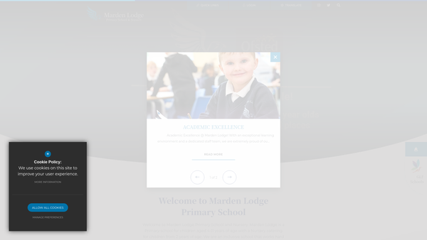 Screenshot of the Friends Of Marden Lodge website