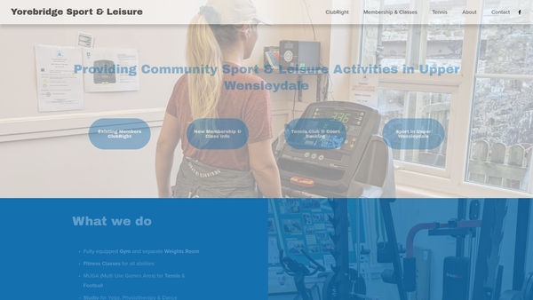 Screenshot of the Yorebridge Sports Development Association (Ysda) website