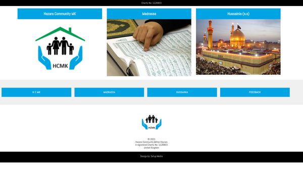 Screenshot of the Hazara Community Milton Keynes website