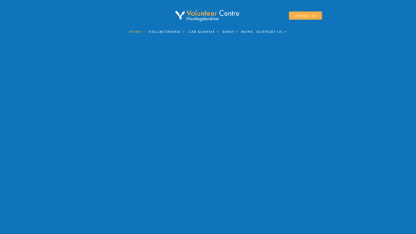 Screenshot of the Huntingdonshire Volunteer Centre website