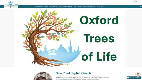 Screenshot of the New Road Baptist Church, Oxford website