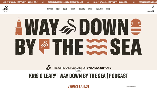 Screenshot of the Swansea City AFC Foundation website