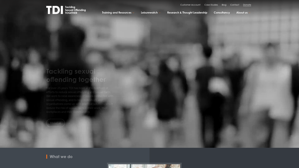 Screenshot of the The Derwent Initiative website