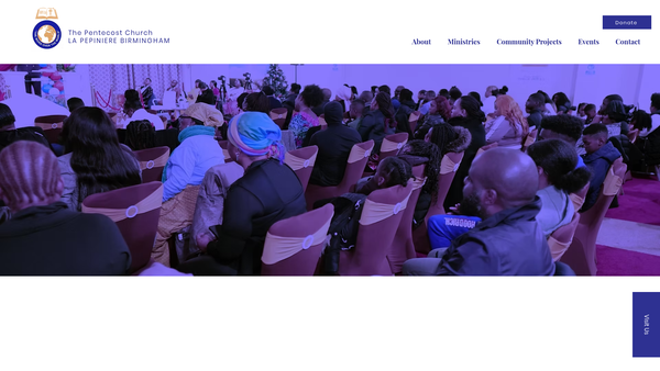 Screenshot of the The Pentecost Church, La Pepiniere, Birmingham website