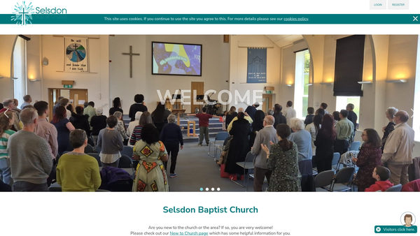 Screenshot of the Selsdon Baptist Church website