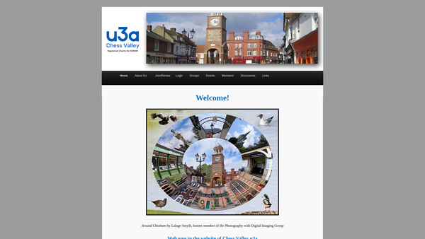 Screenshot of the Chess Valley University Of The Third Age website