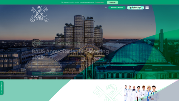 Screenshot of the The British Association Of Urological Surgeons Limited website