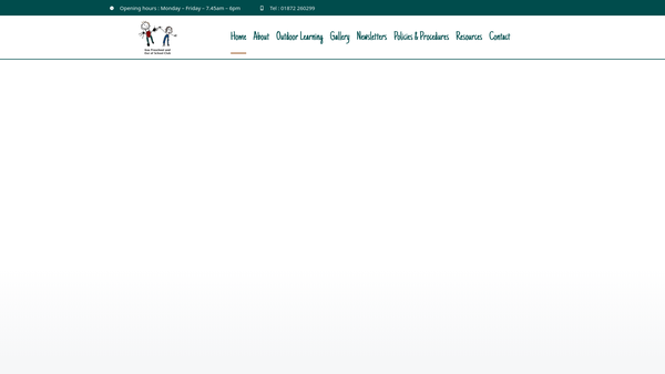 Screenshot of the Kea Pre School Limited website