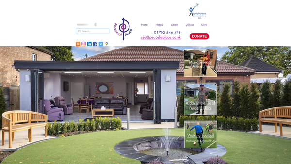 Screenshot of the The Peaceful Place Ltd website