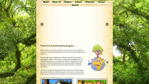 Screenshot of the Book - Cycle website