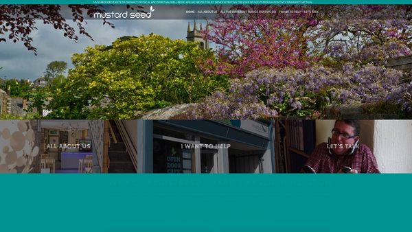 Screenshot of the Mustard Seed (SW) website
