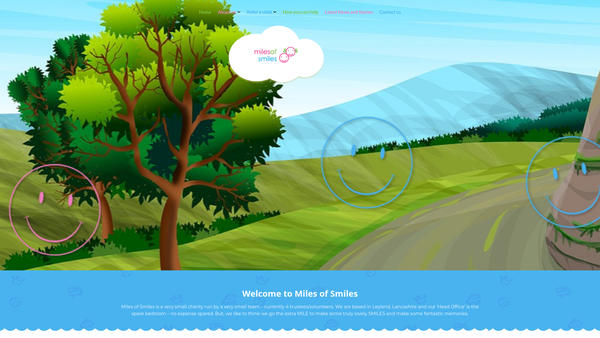 Screenshot of the Miles Of Smiles website