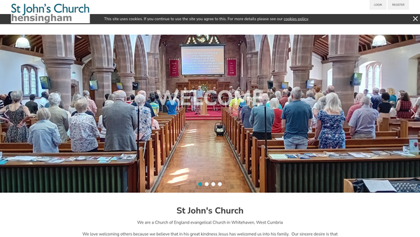 Screenshot of the The Parochial Church Council Of The Ecclesiastical Parish Of St John, Hensingham website