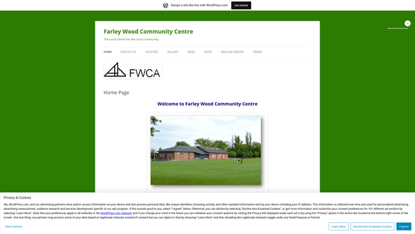 Screenshot of the Farley Wood Community Association website