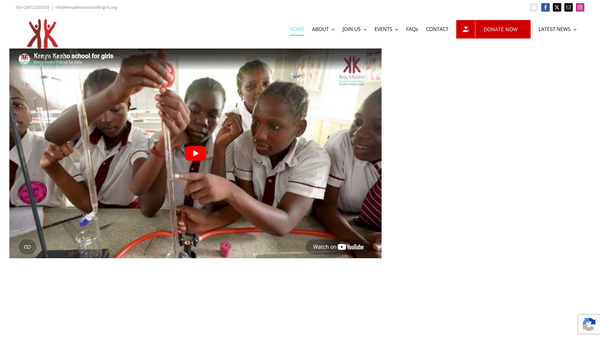 Screenshot of the The Kenya Kesho Trust website