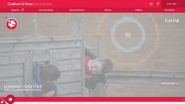 Screenshot of the Chalfont St Peter Infant School - School Fund website