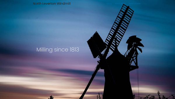 Screenshot of the North Leverton Windmill Trust website