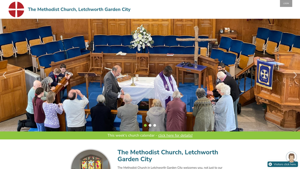 Screenshot of the The Methodist Church - Letchworth Garden City website
