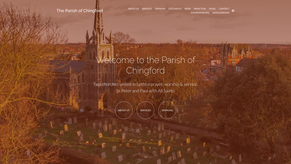Screenshot of the The Parochial Church Council Of The Ecclesiastical Parish Of Chingford website