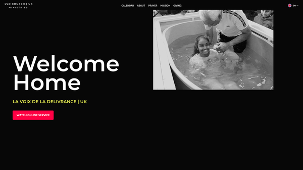 Screenshot of the The Voice Of Deliverance Full Gospel Church Of God website