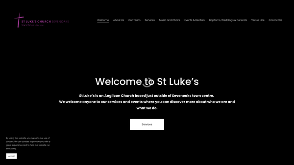 Screenshot of the The Parochial Church Council Of The Ecclesiastical Parish Of St Luke, Sevenoaks website