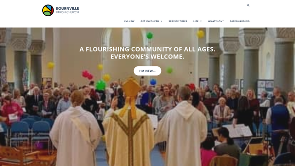 Screenshot of the The Parochial Church Council Of The Ecclesiastical Parish Of St Francis Of Assisi, Bournville website