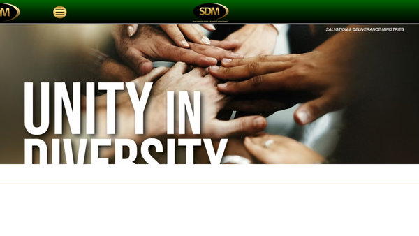 Screenshot of the Salvation And Deliverance Ministry Apostolic Intl website