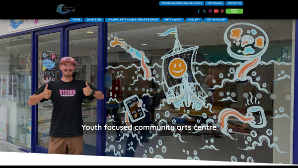 Screenshot of the Creative Kids Centre website